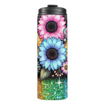 Floral Tumbler Sublimation Wrap Design | droogtrom