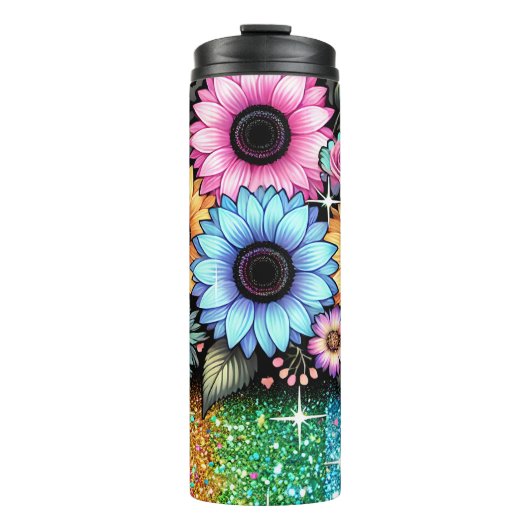 Floral Tumbler Sublimation Wrap Design | droogtrom Thermosbeker (Voorkant)