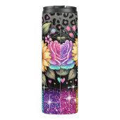 Floral Tumbler Sublimation Wrap Design | droogtrom Thermosbeker (Achterkant)