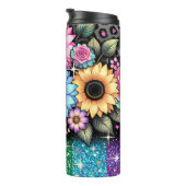 Floral Tumbler Sublimation Wrap Design | droogtrom Thermosbeker (Geroteerd rechts)