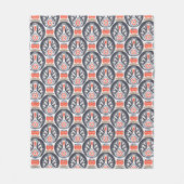 Floral Turkey Folk Art Pattern Fleece Deken (Voorkant)