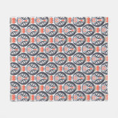 Floral Turkey Folk Art Pattern Fleece Deken (Voorkant (Horizontaal))