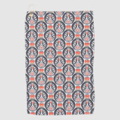 Floral Turkey Folk Art Pattern Golfhanddoek (Voorkant)