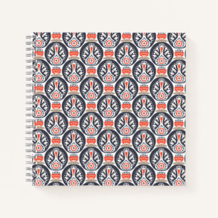 Floral Turkey Folk Art Pattern Notitieboek