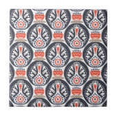 Floral Turkey Folk Art Pattern Tegeltje (Voorkant)