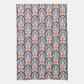 Floral Turkey Folk Art Pattern Theedoek (Verticaal)
