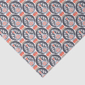 Floral Turkey Folk Art Pattern Tissuepapier (Detail)