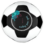 Floral Turquoise en Mauve Elegant Rhinestone Voetbal (Gedraaid)