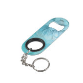 *~* Floral Turquoise Hemelse Glitter Waterverf Mini Flessenopener (Achterkant Gekanteld)