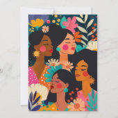 Floral Turquoise Internationale Vrouwendag Kaart (Voorkant)