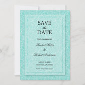 Floral Turquoise Save The Date (Voorkant)