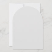 Floral Turquoise Zilver Glitter Grijze Boog Huweli Kaart (Achterkant)