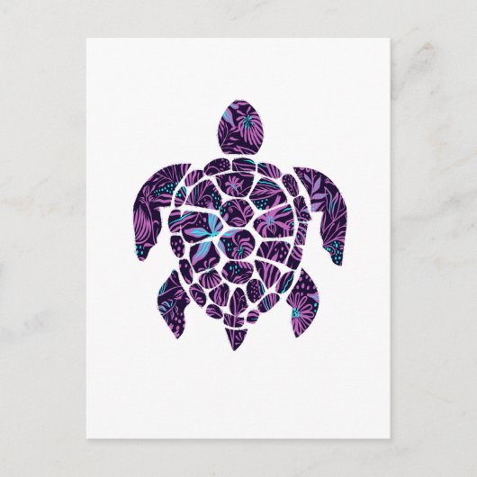 Floral Turtle Briefkaart (Voorkant)