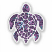 Floral Turtle Sticker (Voorkant)