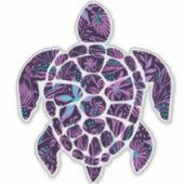 Floral Turtle Sticker (Voorkant)