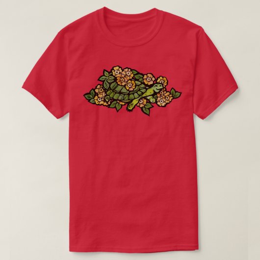 Floral Turtle T-shirt (Design voorkant)