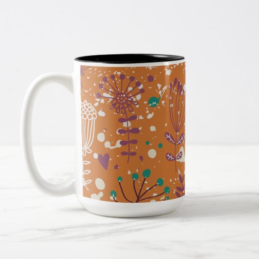 Floral Tweekleurige Koffiemok (Links)