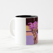 Floral Tweekleurige Koffiemok (Voorkant links)