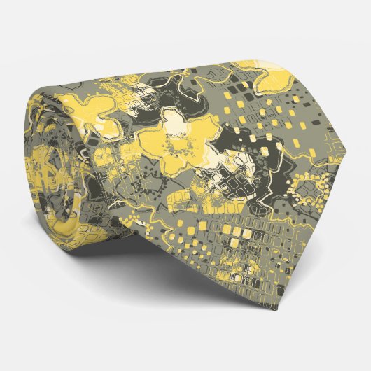 Floral  tweezijdig overdag stropdas (Opgerold)