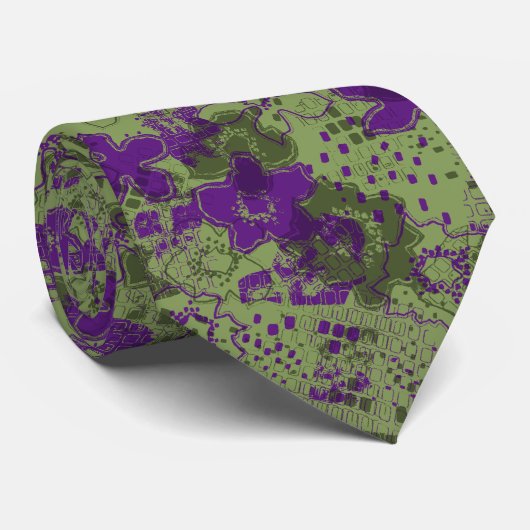 Floral  tweezijdig overdag stropdas (Opgerold)