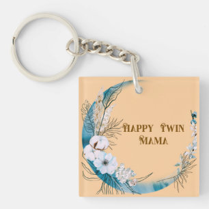 Floral Twin Mama Sleutelhanger