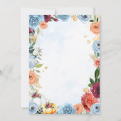 Floral Twin Safari Animals Pumpkin Baby shower Kaart (Achterkant)