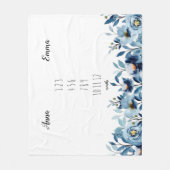 Floral Twins Maandelijkse mijlpaal Fleece Deken (Voorkant)