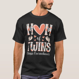Floral Twins moeder grappig mam van Twins Classic  T-shirt