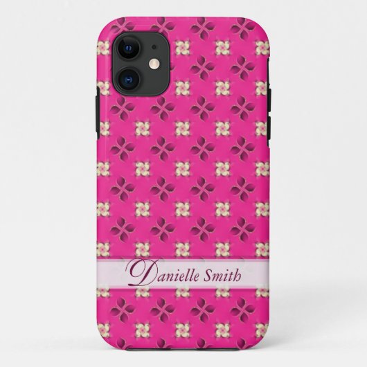 Floral Twist Pink Classic Pattern iPhone 5 Hoesje (Achterkant)