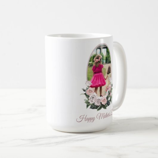 Floral TWO Photo Moederdag Mok (Voorkant rechts)