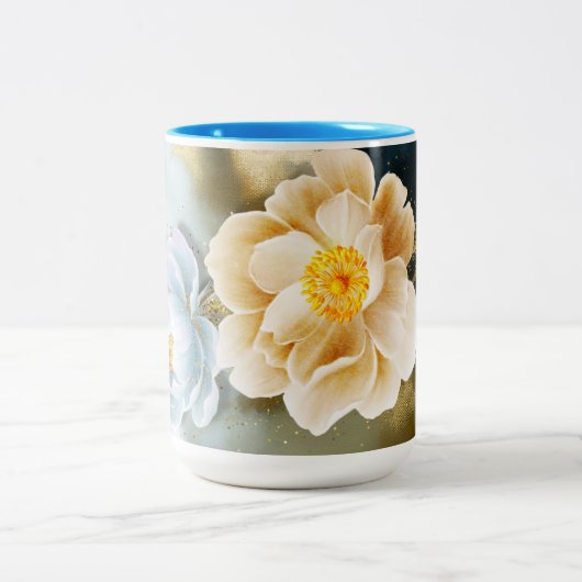 Floral Two-Tone Coffee Mok (Center)