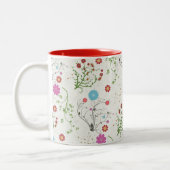 Floral Two-Tone Mok (Links)