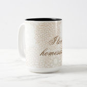 Floral Two toned Tweekleurige Koffiemok (Voorkant links)