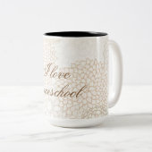 Floral Two toned Tweekleurige Koffiemok (Voorkant rechts)