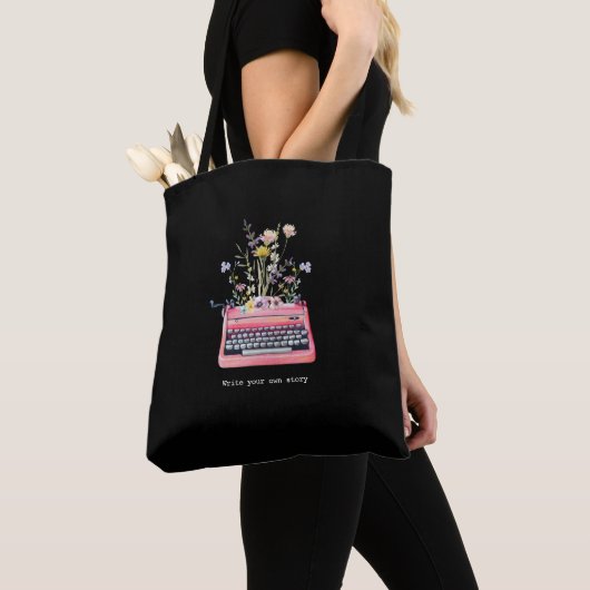 Floral Typewriter Elegant Tas (Dichtbij)