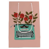Floral Typewriter Medium Cadeauzakje (Achterkant)