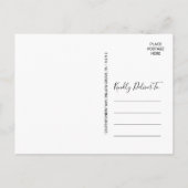 Floral Typografie Bedankt Foto Briefkaart (Achterkant)