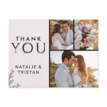 Floral Typografie Bedankt Foto