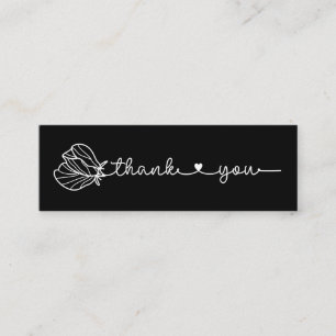 Floral Typografie Eenvoudig Minimale Dank u wel Et Mini Visitekaartje