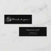 Floral Typografie Eenvoudig Minimale Dank u wel Et Mini Visitekaartje (Voorkant / Achterkant)