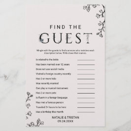 Floral Typografie vindt de gast Flyer