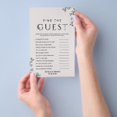 Floral Typografie vindt de gast Flyer (Hand)