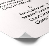 Floral Typography Alfabetical Seat Chart Poster (Hoek)