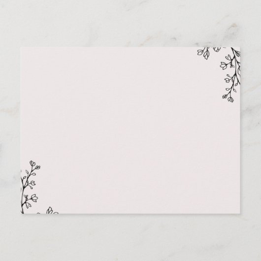 Floral Typography Marriage Advice Kaarten (Achterkant)