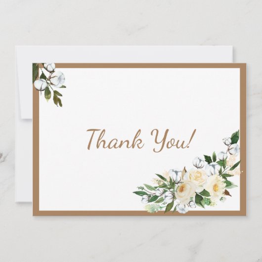 Floral Typography Modern Bedankkaart (Voorkant)