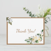 Floral Typography Modern Bedankkaart (Staand voorkant)