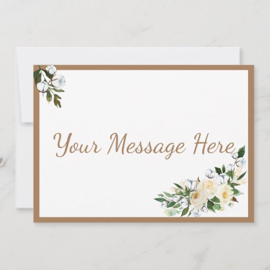 Floral Typography Modern Bedankkaart (Achterkant)