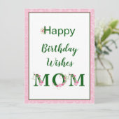 Floral Typography Moeder Birthday (Staand voorkant)