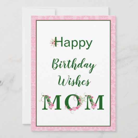 Floral Typography Moeder Birthday (Voorkant)