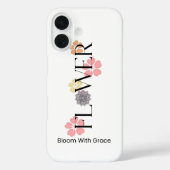 Floral Typography Phone Case (Achterkant)